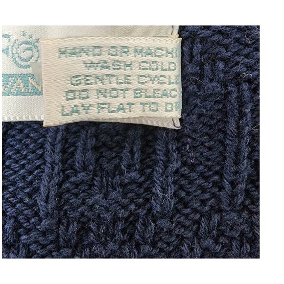 Van Heusen For Her Vintage 90's Navy Blue Cable Knit Sweater Vest Women's Small - Picture 7 of 7